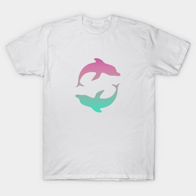 Ombre Dolphins T-Shirt by Janremi